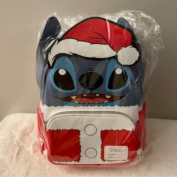 Loungefly Lilo & Stitch Holiday Santa Stitch Mini Backpack - EE Exclusive - Picture 6 of 9